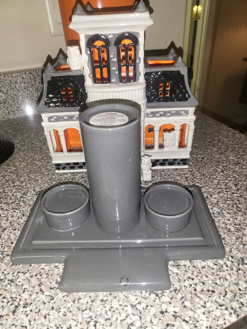 Bath & Body Works 2014 Gothic Owl Haunted House Luminary New In Box